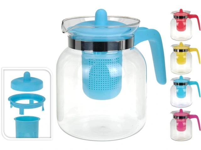 Ceainic pentru infuzie EH 1.5l, din sticla, 4cul