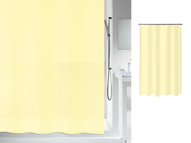 Perdea pentru dus 180X200cm Spirella, galbenă