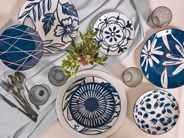 Cana din portelan 380 ml Tognana Ivi Navy Bloom