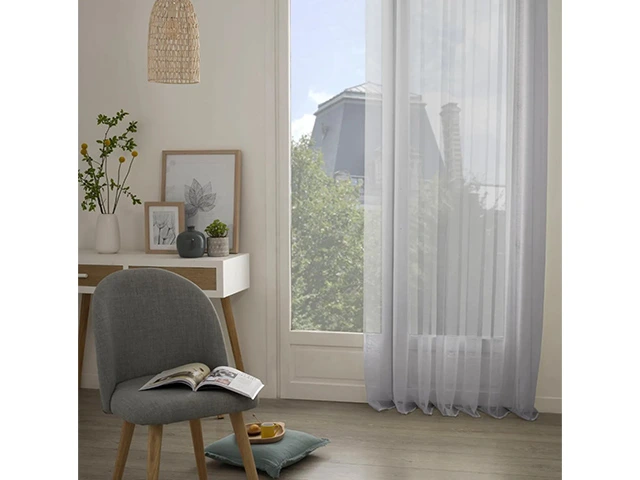 Perdea transparenta 135X240cm Atmosphera Moly, gri, poliester