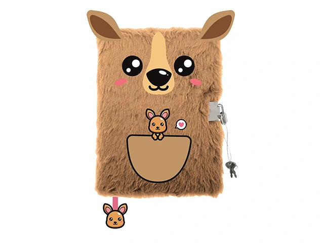 Jurnal cu lacat, A5, 96 foi, 3D My Little Friend Kangaroo , coperta plus