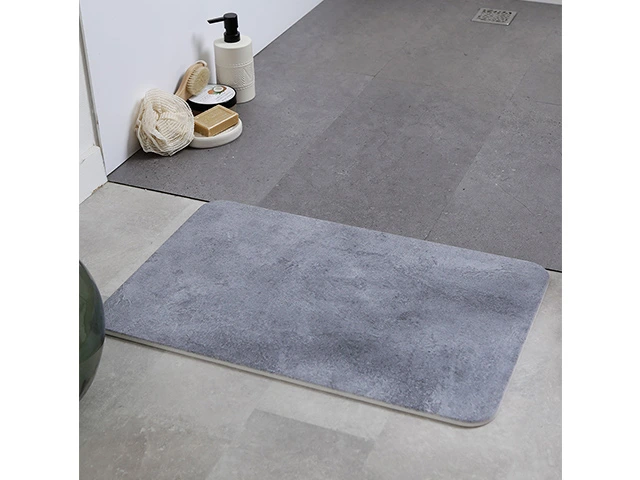 Covoras pentru baie 39X60cm Tendance, diatomit, gri
