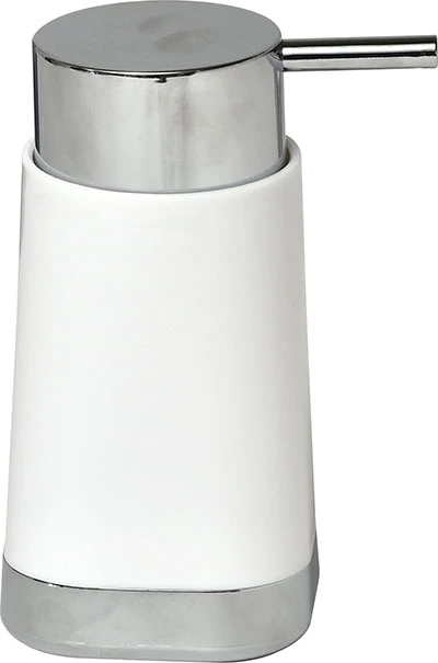 Dozator pentru săpun Tendance 130ml, bază cromată, alb