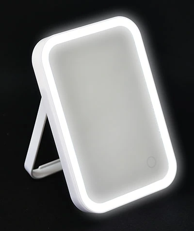 Oglinda de masa dreptunghiulara LED Tendance, alba
