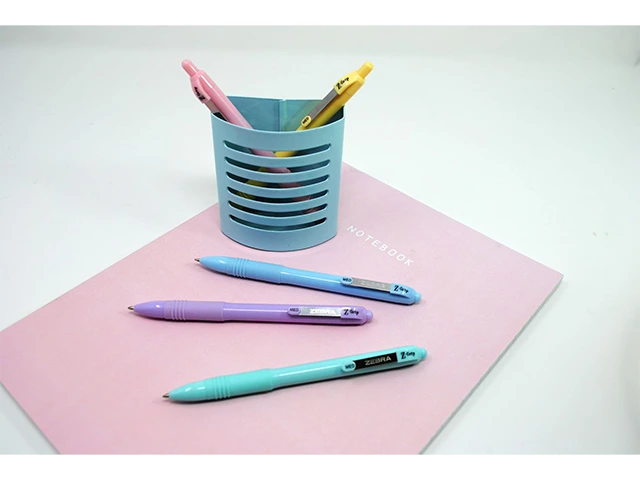 Pix cu bila Zebra Z-Grip Pastel Yellow , 1mm, albastru