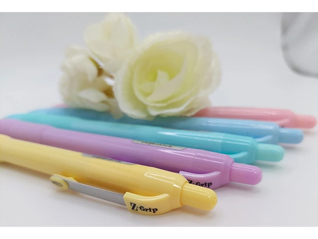 Pix cu bila Zebra Z-Grip Pastel Yellow , 1mm, albastru