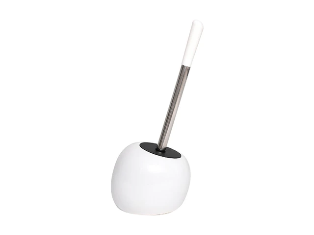 Perie WC cu suport Tendance Dolomite, albă, din dolomit