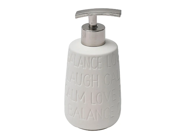 Dozator pentru săpun Tendance Relax 430ml, alb, din ceramică