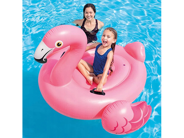 Saltea gonflabilă Flamingo cu mânere, 203x196x124 cm, până la 200 kg, 14+