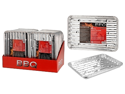Forme din aluminiu BBQ 4buc, 34X23X2.5cm
