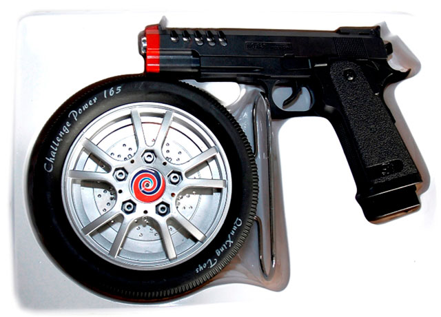 Pistol cu lazer+obiectiv iluminare-muzica 