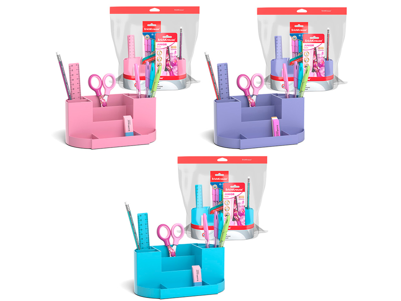 Set de birou ErichKrause Victoria Pastel, 8 articole, 3 culori