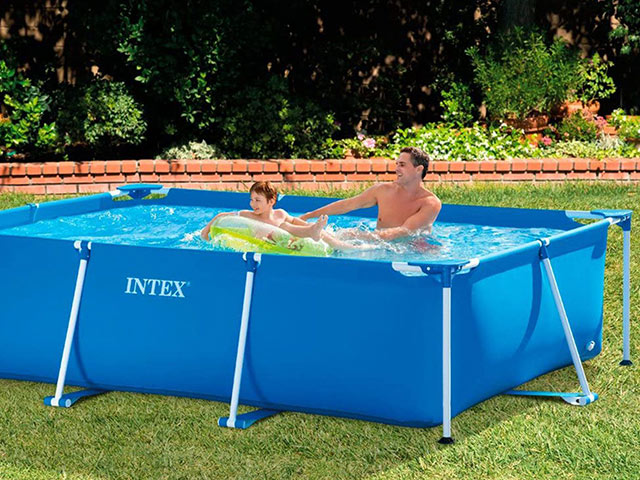 Piscina cu carcasa rectangulara 300x200x75cm, 3834 l, cadru metalic