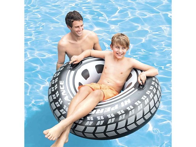 Cerc gonflabil “Anvelopă” D114 cm cu mânere, până la 100kg, 9+