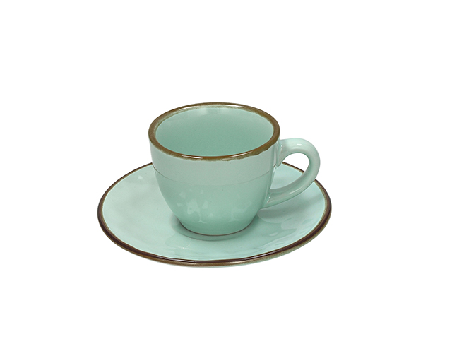Set cani pentru cafea 6 buc cu farfurii Tognana Naturalia Acquaviv, ceramica