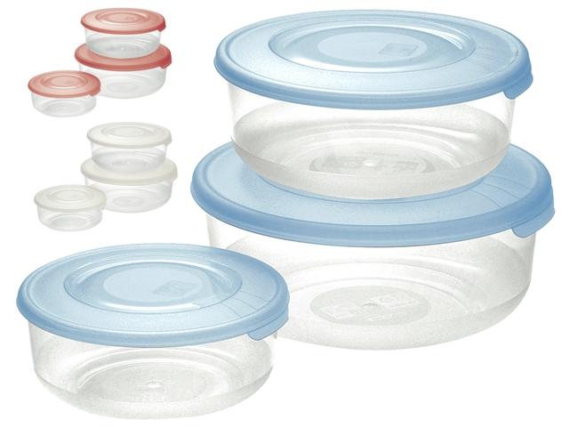 Set containere alimentare rotunde Family Food 3 cutii 0.5l, 1l, 1.7l