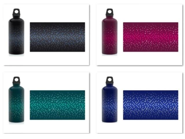 Sticla pentru apa 0.75l cu atașament carabina, 4 design-uri, din aluminiu