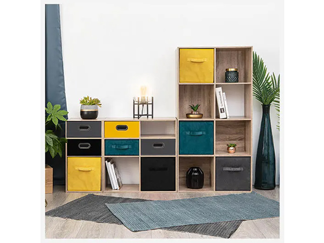 Cutie 5Five 31X31X31cm cu mâner, galben, velur