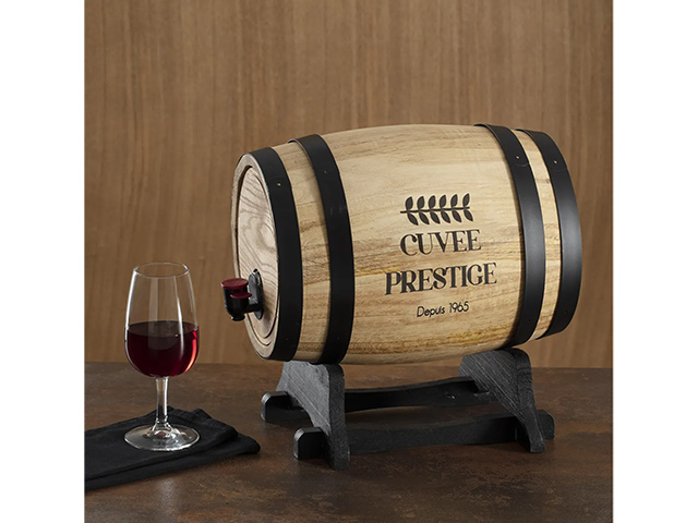 Butoi de vin SG 5.5l, 27X25X22 cm, pe suport, lemn 