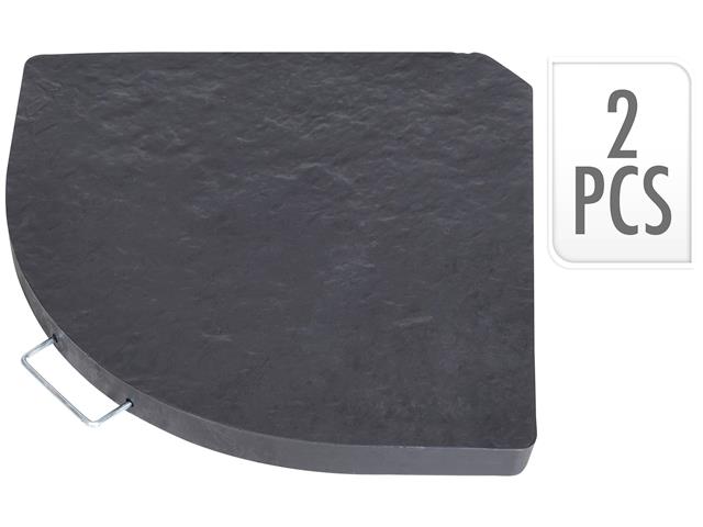Segmente de baza pentru suport pentru umbrela 47X47cm, 11.7kg, 2buc, beton