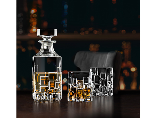 Set carafa 810ml si 6 pahare pentru whisky 330ml Etna, cristal
