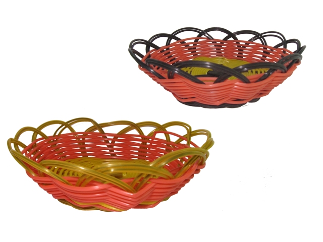 Cos pentru piine impletit bicolor 15X5cm