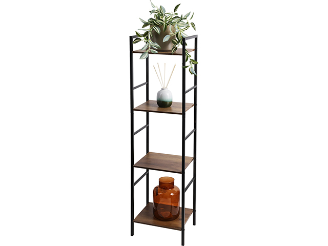 Raft cu 4 nivele 30X24X106cm, metal/lemn