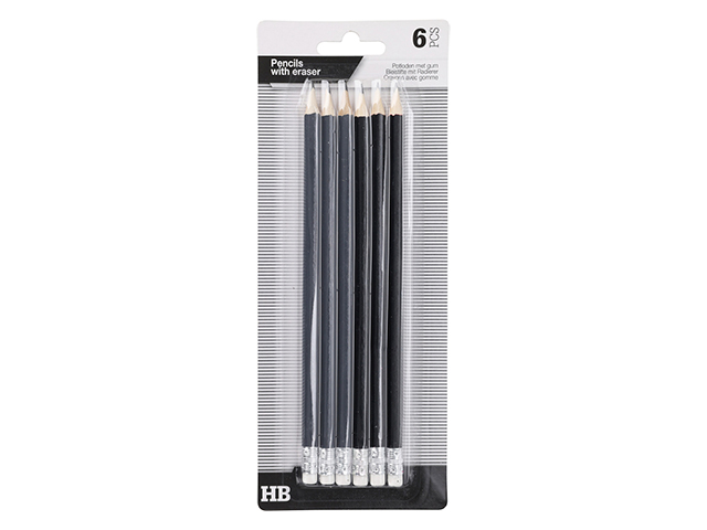 Set creioane simple 6buc HB cu radiera