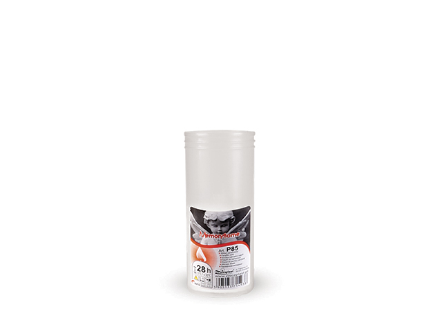 Candela rezerva plastic 12X4.7cm, 28ore, alba