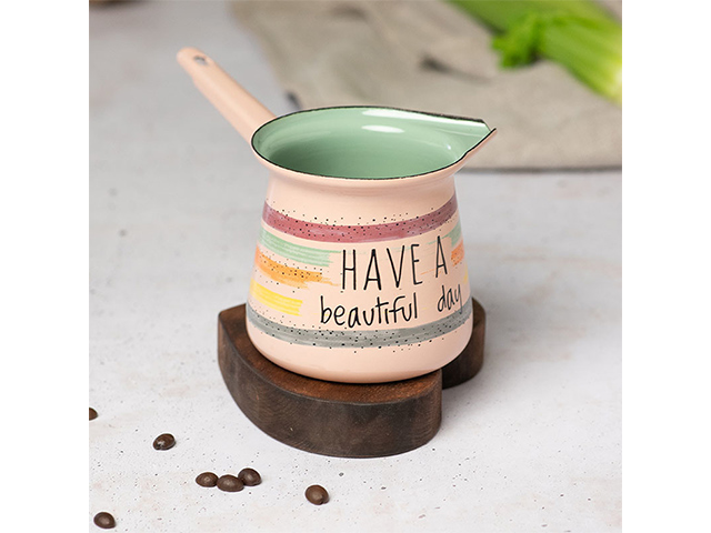 Ibric emailat Have A Beautiful Day 0.4 l, pentru 4 cani