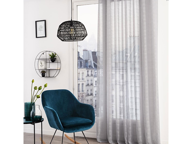 Perdea transparenta 140X240cm Atmosphera Louis, gri, poliester