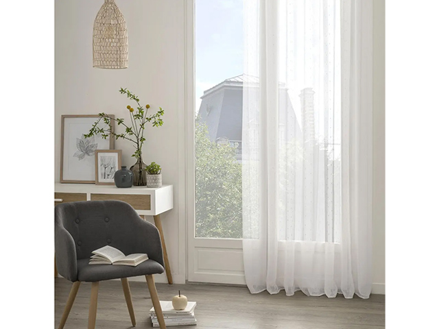 Perdea transparenta 140X240cm Atmosphera Anissa, alba, poliester