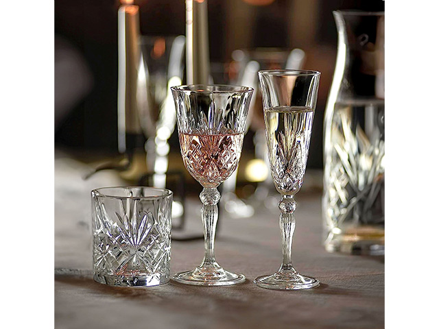 Set 18 pocale Melodia: 6X160ml, 6X210ml, 6X270ml, cristal