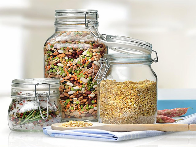 Borcan pentru pastrare/conservare Fido 4l, cu capac clema