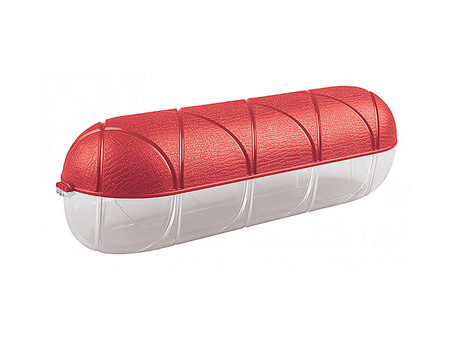 Container pentru pastrarea salamului Phibo D7cm, L25.8cm, rosu