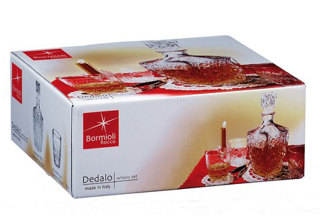Set сarafa 780ml si 6 pahare pentru whisky 260ml Dedalo