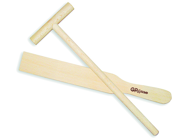 Set de lopatele din lemn pentru clatite Ghidini Gp&Me 2buc 23cm