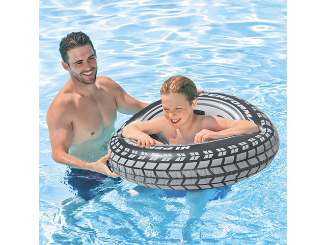 Cerc gonflabil Anvelopă D 91 cm, până la 60 kg, 9+