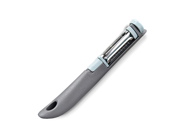 Cutit pentru curatarea legumelor James.F 22cm 3in1, lama laterala