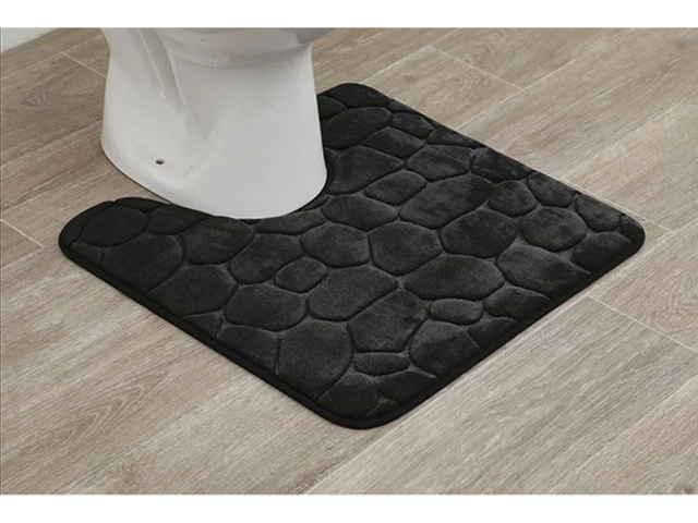 Covoras pentru WC 45X50cm Tendance cu memorie, microfibra, negru