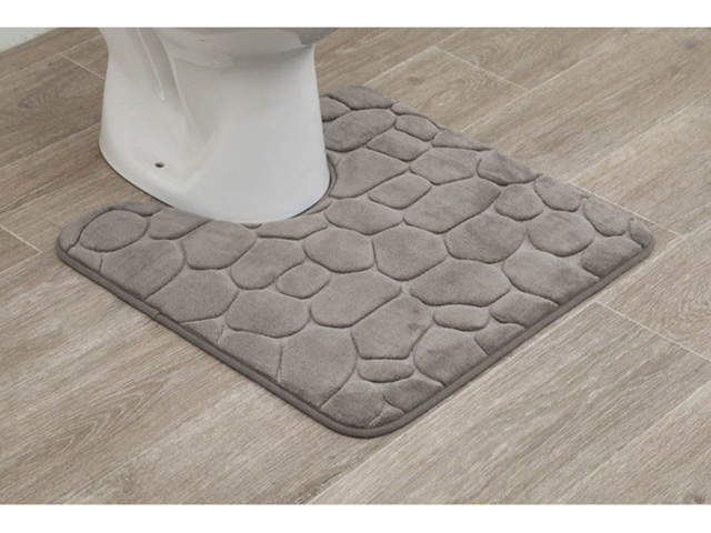 Covoras pentru WC 45X50 cm Tendance cu memorie, microfibra, bej închis