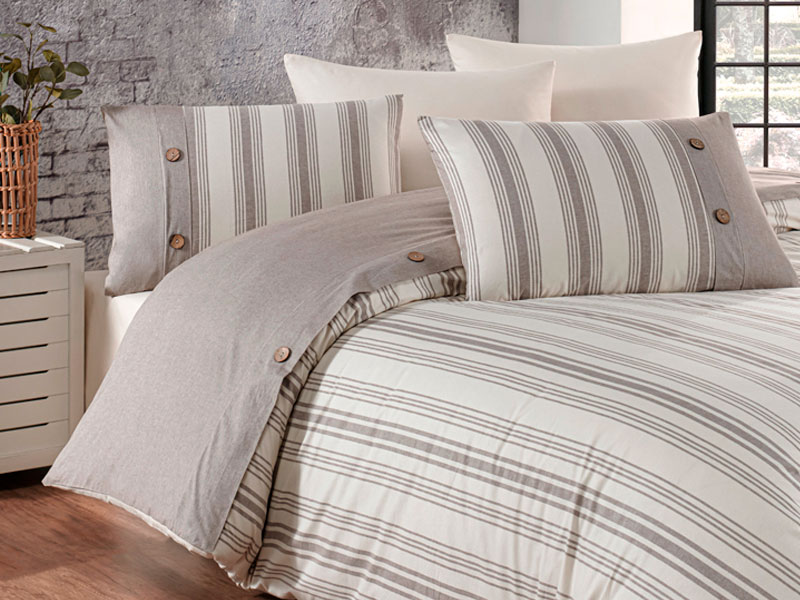 Lenjerie de pat Euro 2 NH Asya Bej, in