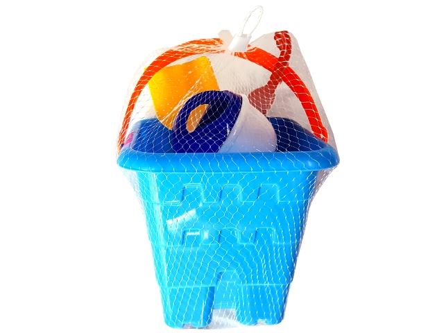 Set de jucarii pentru nisip in caldarusa 10buc, 17X17cm