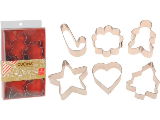 Forme pentru biscuiti de craciun Cucina 6buc, metal