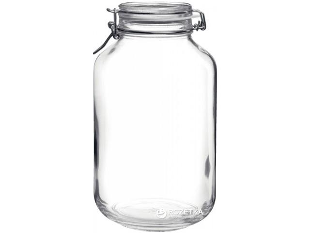 Borcan pentru pastrare/conservare Fido 4l, cu capac clema