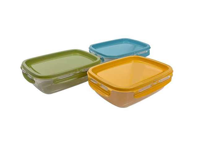 Set containere alimentare Snipslock Multicolor 3cutii, 0.6 l