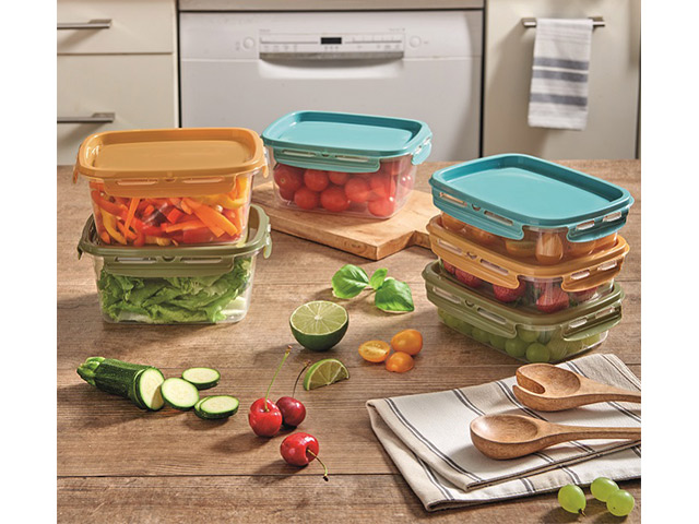 Set containere alimentare Snipslock Multicolor 3cutii, 0.6 l