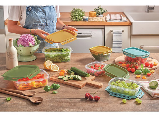Set containere alimentare Snipslock Multicolor 3 cutii, 1.2l