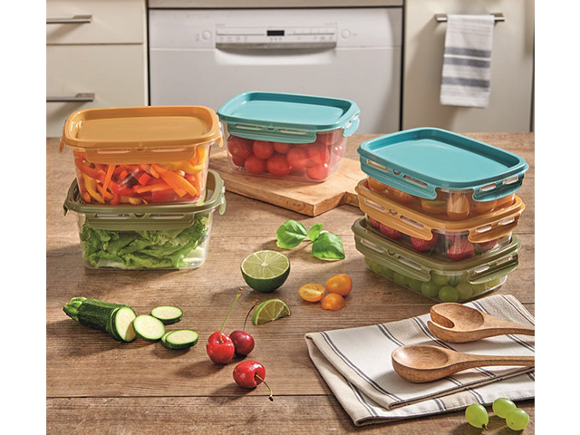 Set containere alimentare Snipslock Multicolor 3 cutii, 1.2l