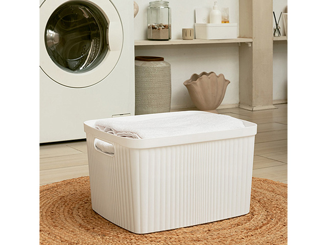 Cos pentru rufe Velvet 35l, 45X36X27cm, alb